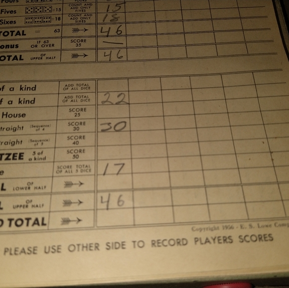 Vintage Yahtzee game - Picture 3 of 8